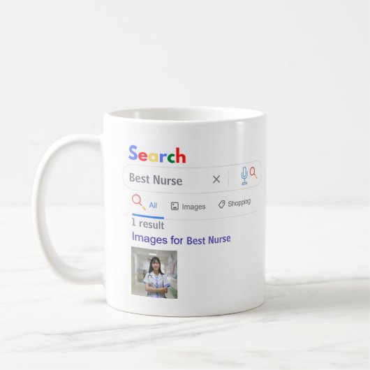 ナースおもしろいGIft WorldのSEARCH最高のエンジン コーヒーマグカップ (左)