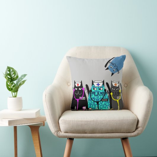 ナースお洒落な猫の枕(名前は加えます) クッション (椅子)