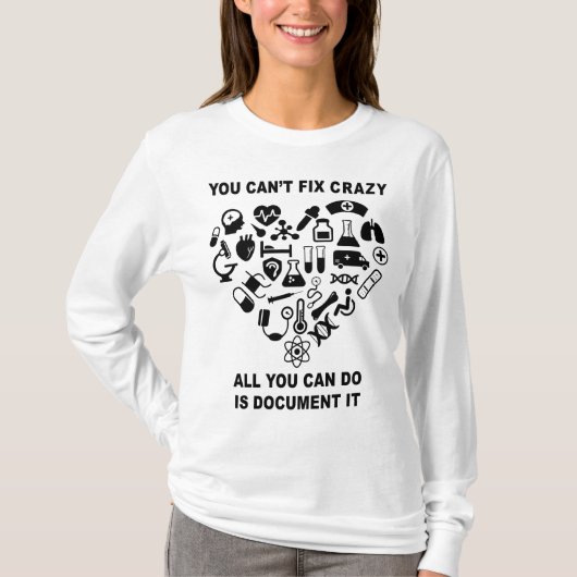 ナースかわいいハートナース おもしろい Tシャツ (正面)