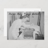ナースがより良いものにするヴィンテージ写真はがき ポストカード (正面/裏面)