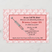 ナースがショットを卒業招待状と呼ぶ 招待状 (正面/裏面)