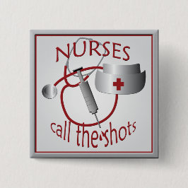 ナースがショットを呼び出すナーススクエアボタン 缶バッジ