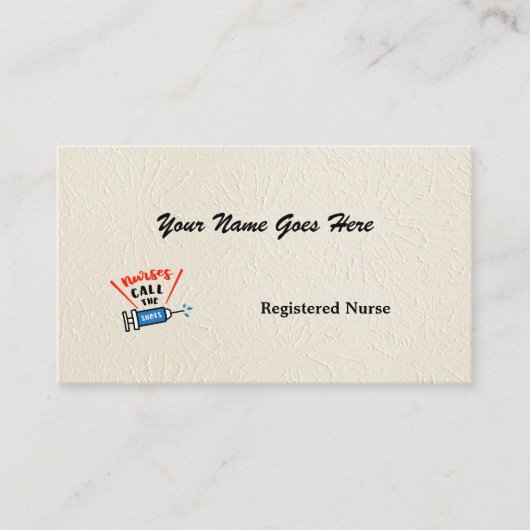 ナースがショットを特別に呼パーソナライズされたぶ 名刺 (正面)