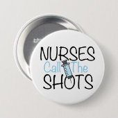 ナースがショットボタンを呼び出す 缶バッジ (正面&裏面)