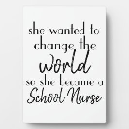 ナースが世界を変える；一度に一人の学生 フォトプラーク