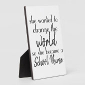 ナースが世界を変える；一度に一人の学生 フォトプラーク (側面)