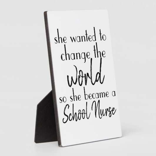 ナースが世界を変える；一度に一人の学生 フォトプラーク (側面)