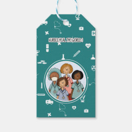 ナースが世界を癒す。カスタム ギフトタグ