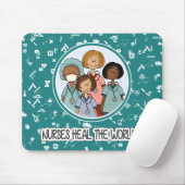 ナースが世界を癒す。プレゼント マウスパッド (マウス)