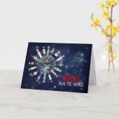 ナースが世界を癒空白のす カード (黄色い花)