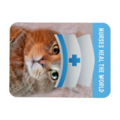 ナースが世界猫を癒す マグネット (横)