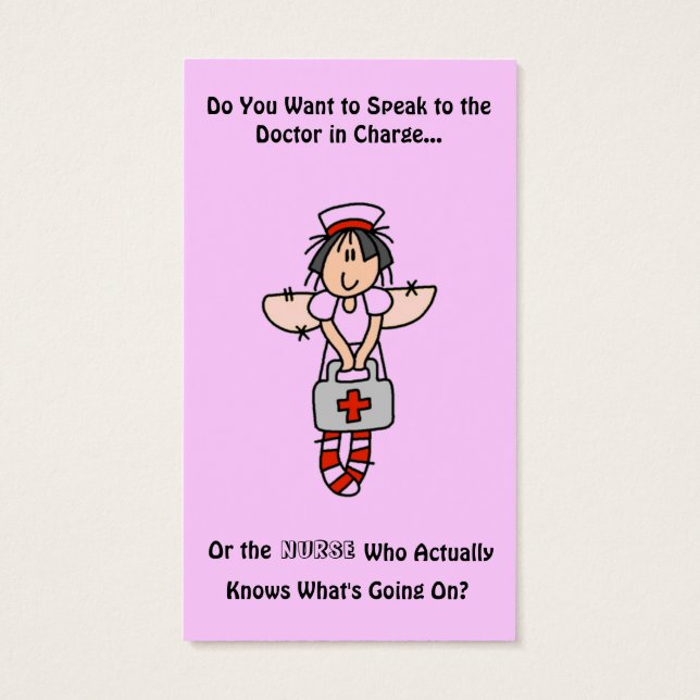 ナースが名刺を知っている (裏面)