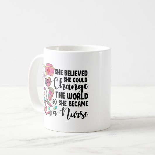 ナースが大きく変わる コーヒーマグカップ (正面左)