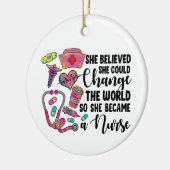 ナースが大きく変わる セラミックオーナメント (左)