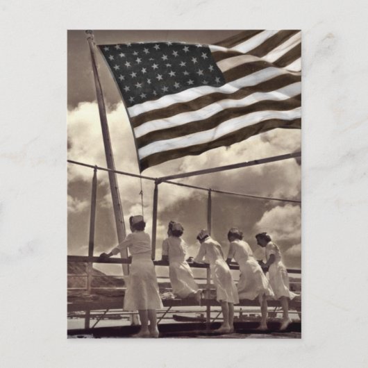 ナースが島を見る1945 ポストカード (正面)