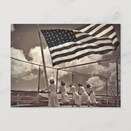 ナースが島を見る1945 ポストカード (正面)