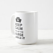 ナースが引用する面白いKeep Calmマグカップ 看護ギフト コーヒーマグカップ (正面左)