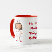 ナースが物事を良くする マグカップ (正面左)