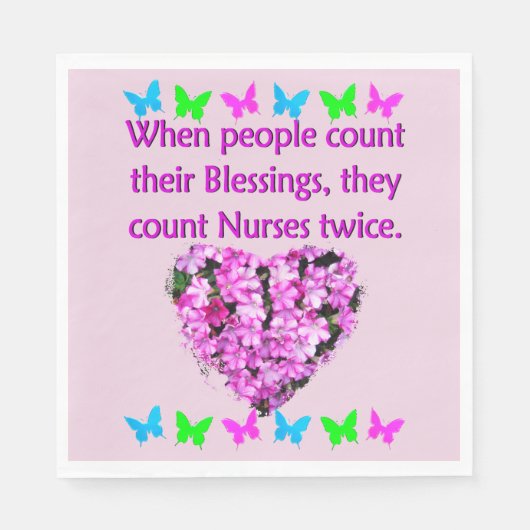 ナースが認められる スタンダードランチョンナプキン (正面)