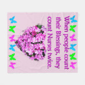 ナースが認められる フリースブランケット (正面(横))