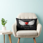 ナースがAbove Angel Wingsハート名から送信 ランバークッション (椅子)