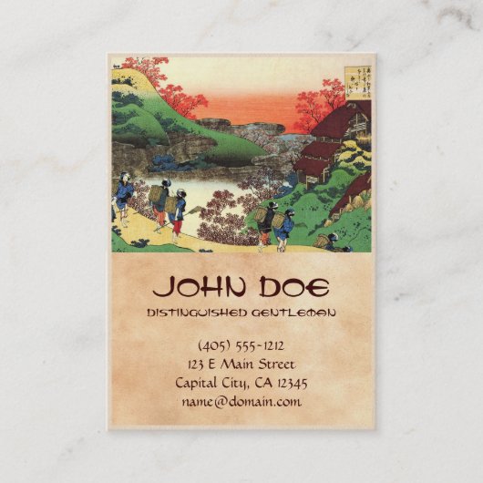 ナースがHokusai説明する百の詩 名刺 (正面)