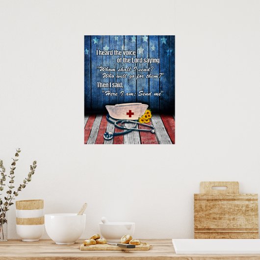 ナースここにいる;やる気を送る ポスター (キッチン)