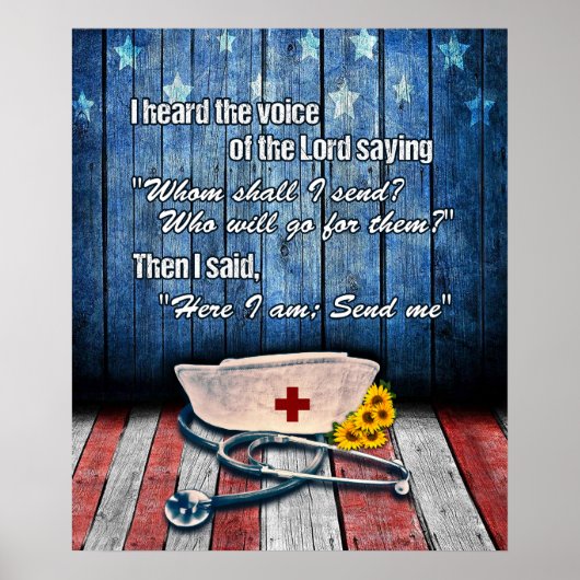 ナースここにいる;やる気を送る ポスター (正面)