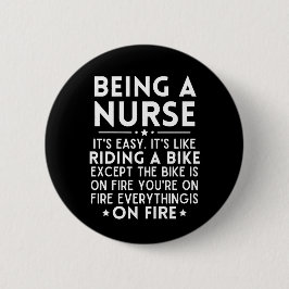 ナースである簡単だ自転車に乗るようなものだ 缶バッジ
