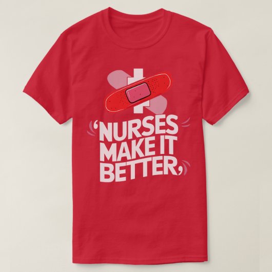ナースで改善 Tシャツ (デザイン正面)