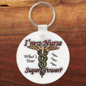 ナースとすごい電力 キーホルダー (正面)