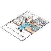 ナースとコーヒーと自分の文字 ノートブック (左側)