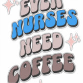 ナースとコーヒー シール (正面)