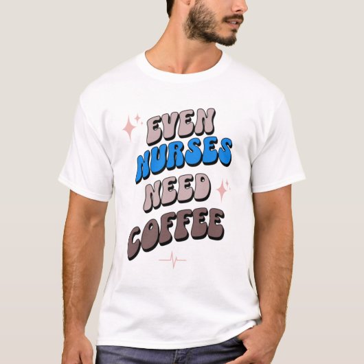 ナースとコーヒー Tシャツ (正面)