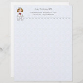 ナースとハートパーソナライズされた レターヘッド (正面/裏面)