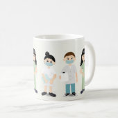 ナースと医師との医療ヘロスマグ コーヒーマグカップ (正面右)