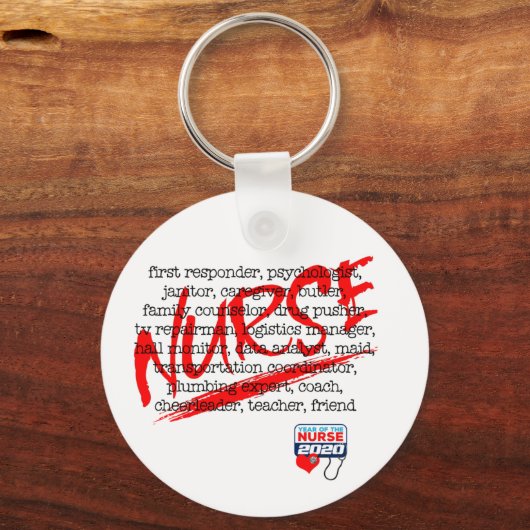ナースと彼らの多くの仕事 – ナースは何をするか? キーホルダー (正面)