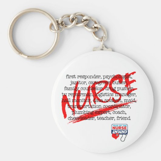 ナースと彼らの多くの仕事 – ナースは何をするか? キーホルダー (正面)
