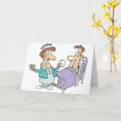 ナースと患者のグリーティングカード カード (黄色い花)