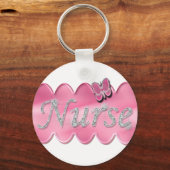 ナースと蝶 キーホルダー (正面)
