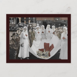 ナースと青少年ボランティアが募金WWI ポストカード