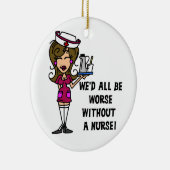 ナースなく悪い セラミックオーナメント (右)