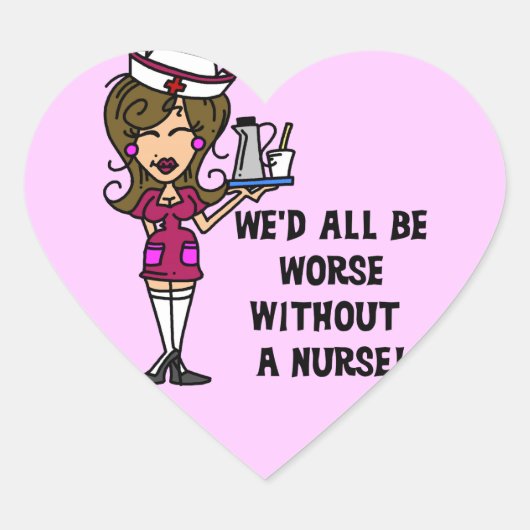 ナースなく悪い ハートシール (正面)