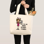 ナースなく悪い ラージトートバッグ (正面(商品))