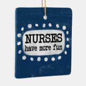 ナースにより多くのおもしろいオーナメント セラミックオーナメント (右)