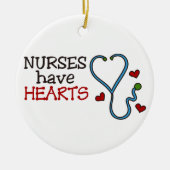 ナースにハートがあります セラミックオーナメント (正面)
