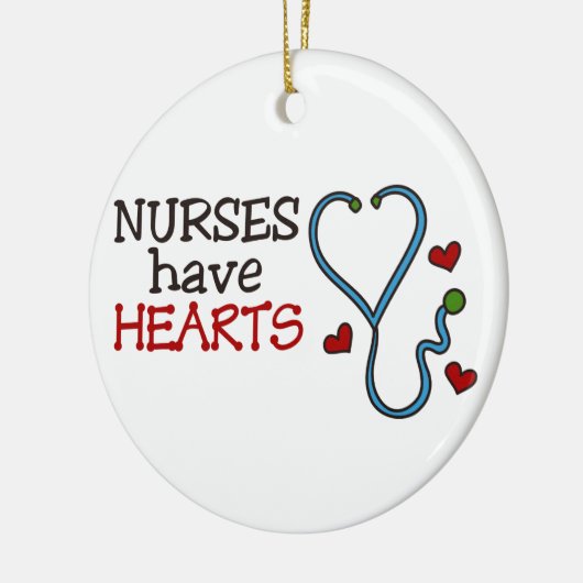 ナースにハートがあります セラミックオーナメント (左)