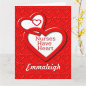 ナースにハートがお祝いをピンで止めることをあります カード (黄色い花)