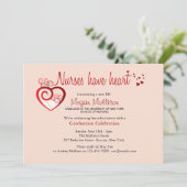 ナースにハートの卒業の招待状があります 招待状 (スタンド正面)