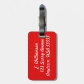 ナースにハートの赤いハートがあります ラゲッジタグ (裏面縦)